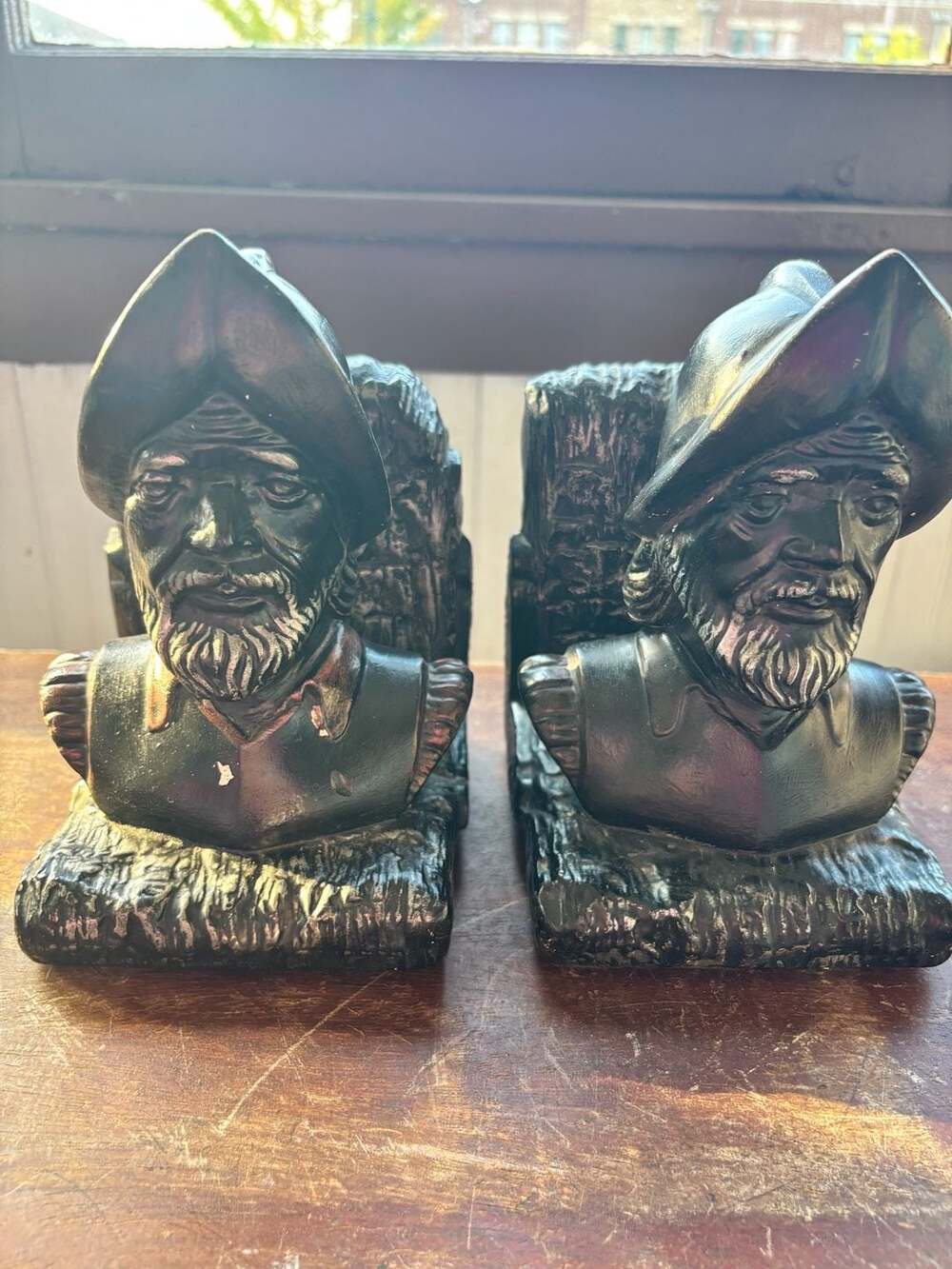 Vintage Mid Century Spanish Conquistador Bookends Pair